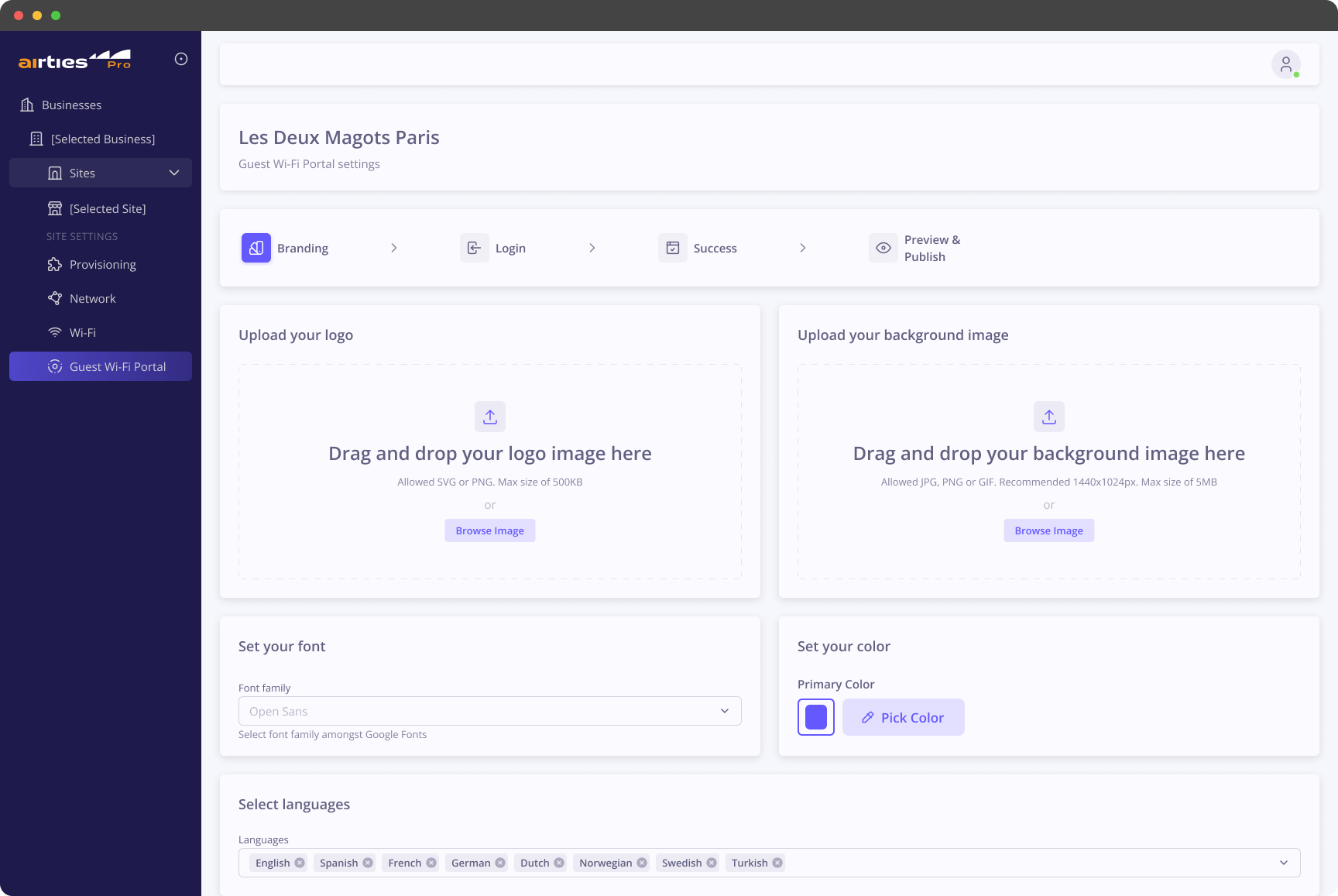 Captive Portal Config