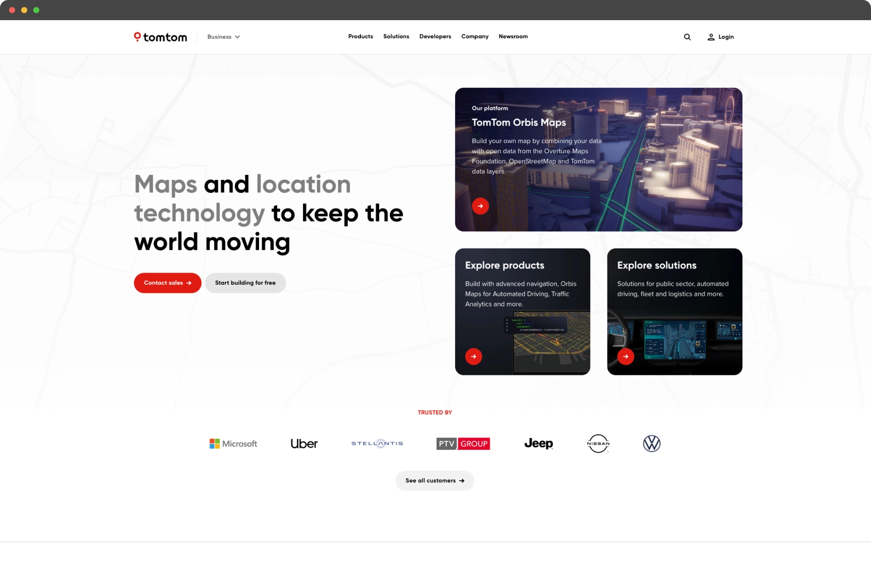 TomTom.com Redesign